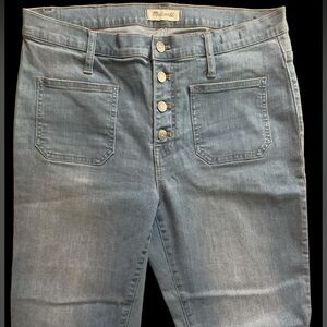 Madewell Cali Demi Boot Size 31 Light Wash Jeans NWOT